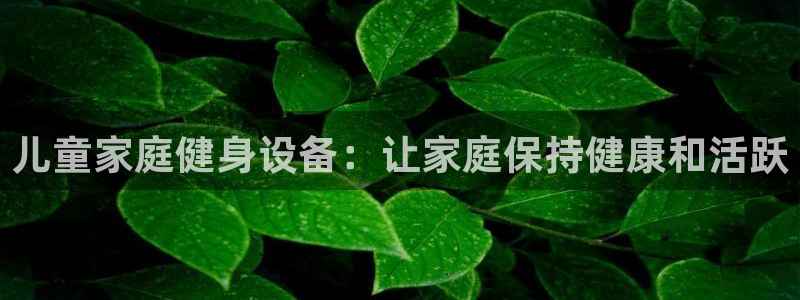 意昂3集团官网网址：儿童家庭健身设备：让家庭保持健康